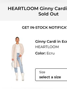 Heartloom Ginny Cardigan in Ecru - purchased from Revolve